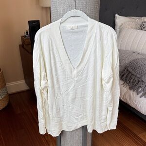 Treasure & Bond Cream V-Neck Sweater